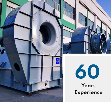 60 years experience with industrial fans in background